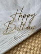 Topper Happy Birthday 11*9,5 cm Plexi złote (1)