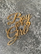 Topper boczny Boy or Girl Plexi złote (2)