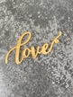 Topper Love na bok tortu 10x5 cm plexi złote (1)