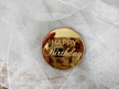 Topper kółko z grawerem Happy Birthday 5 cm złote (1)