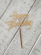 Topper na tort Happy Birthday plexi złote lustro (1)