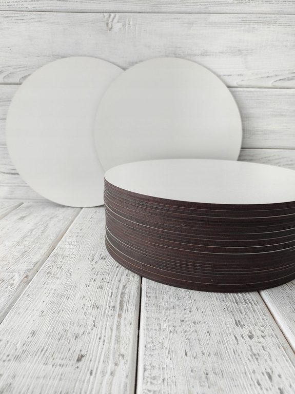 Podkład pod tort białe sztywne HDF 22 cm 50 szt