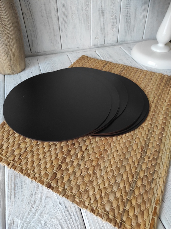 Podkłady pod tort okrągłe 25 cm czarna HDF 5 szt (2)