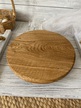 Patera na tort. Tortownica z drewna Dąb 25 cm (2)