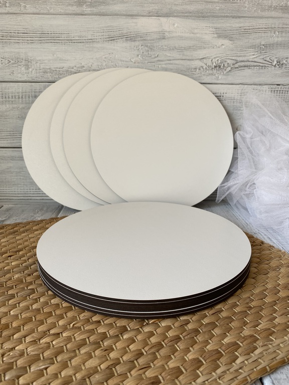 Podkłady pod tort okrągłe 30 cm biała HDF 10 szt (2)