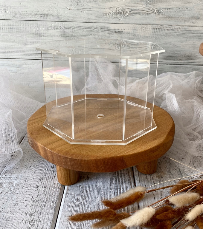 Pudełko na kwiaty.Separator Plexi bezbarwne 25 cm