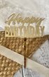 Topper Happy Birthday Plexi złote 13x17 cm (1)