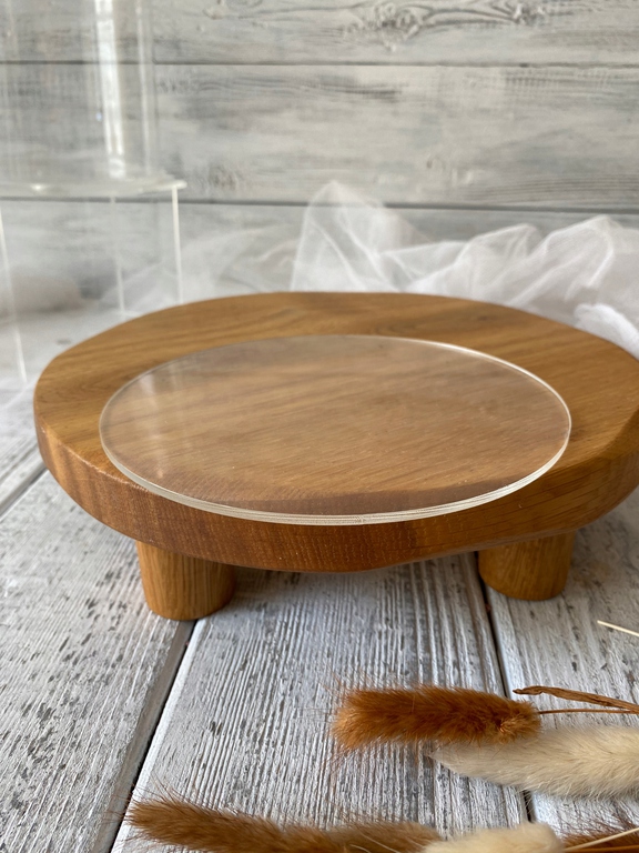 Podkład pod tort 25 cm Plexi bezbarwne (1)