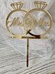 Topper obrączki Mr&Mrs złote Plexi 12,5x17,5 cm (1)