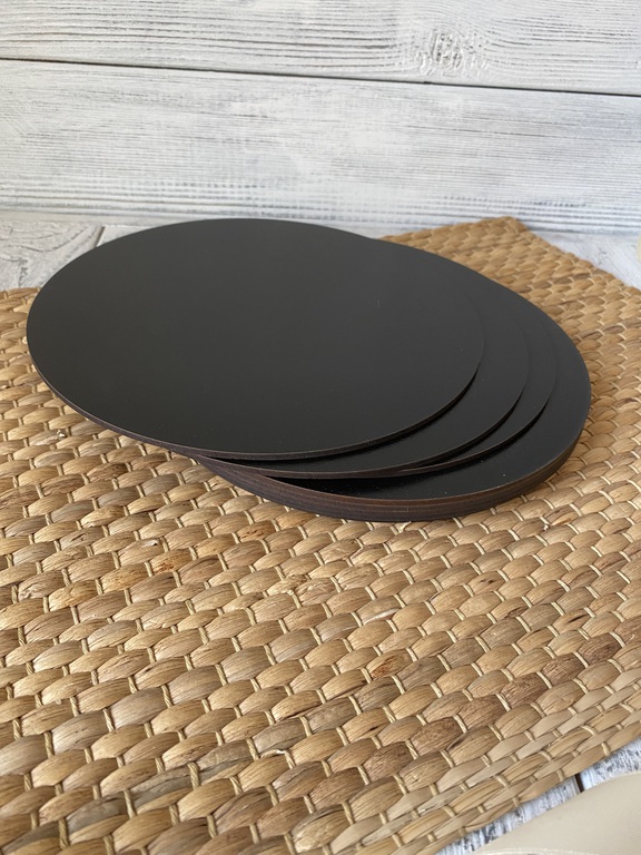 Podkłady pod tort okrągłe 28 cm czarny HDF 5 szt (2)