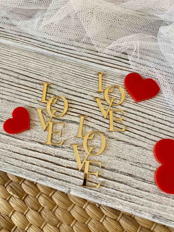 Topper mini LOVE 3 szt  (1)