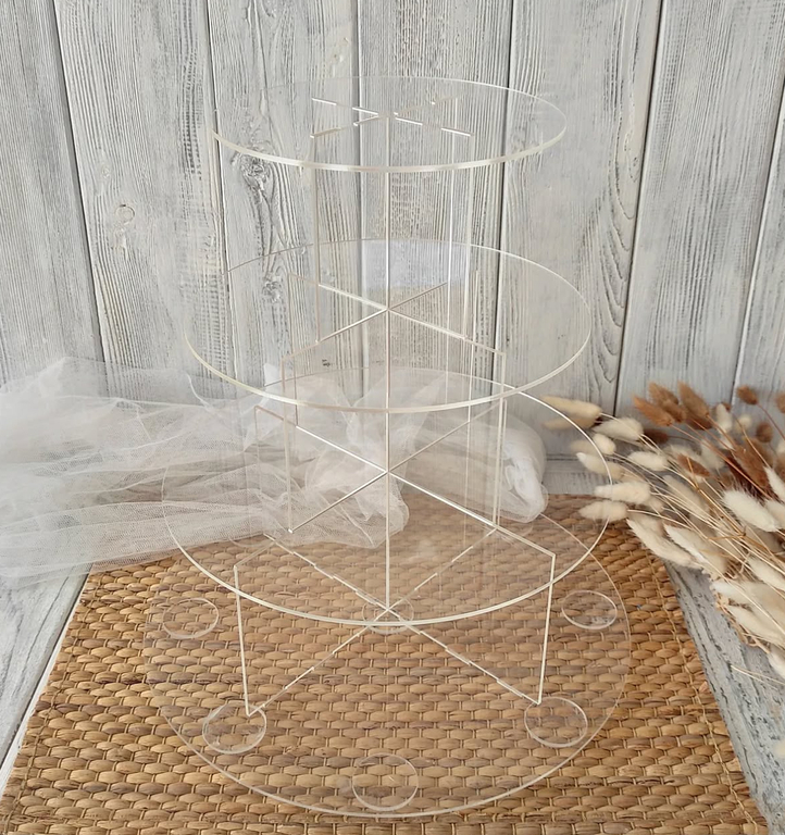 Stojak na  tort i słodycze Plexi bezbarwne 20/25/30/35 cm