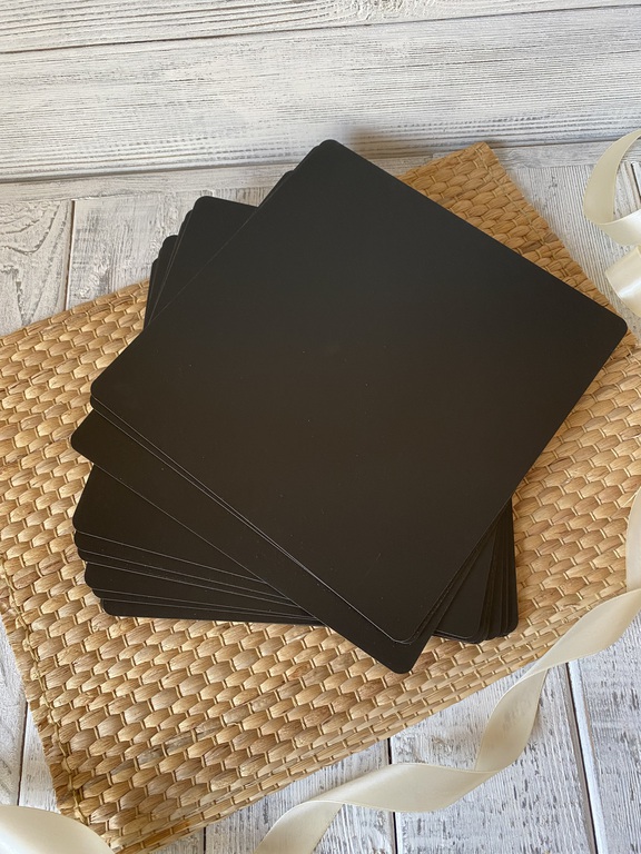 Podkład pod tort kwadrat 30x30 cm czarne HDF 5 szt (2)