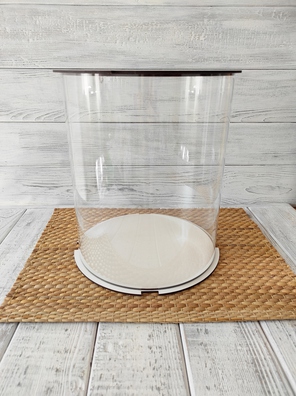 Pudełko na tort PET przeżroczyste, prezentowe 25/25 cm
