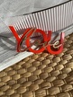 Topper Love YOU czerwony i złoty plexi 9*4 cm  (1)