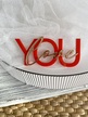 Topper Love YOU czerwony i złoty plexi 9*4 cm  (2)