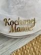 Topper Kochanej Mamie 10*4,5 cm plexi złote  (2)