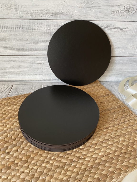 Kopia - Podkłady pod tort okrągłe 22 cm czarna HDF 5 szt (1)