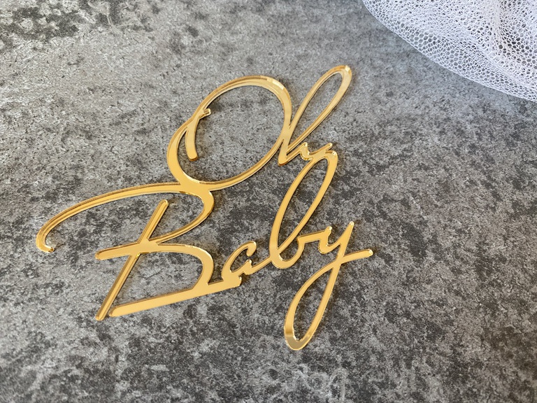 Topper Plexi złote lustro Oh Baby (1)