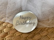 Kółko z grawierówaniem Happy Birthday srebne (1)