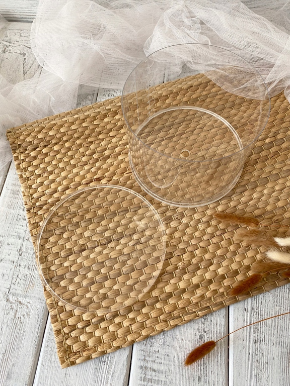 Pudełko na kwiaty. Separator na tort średnica 16 cm Plexi (3)