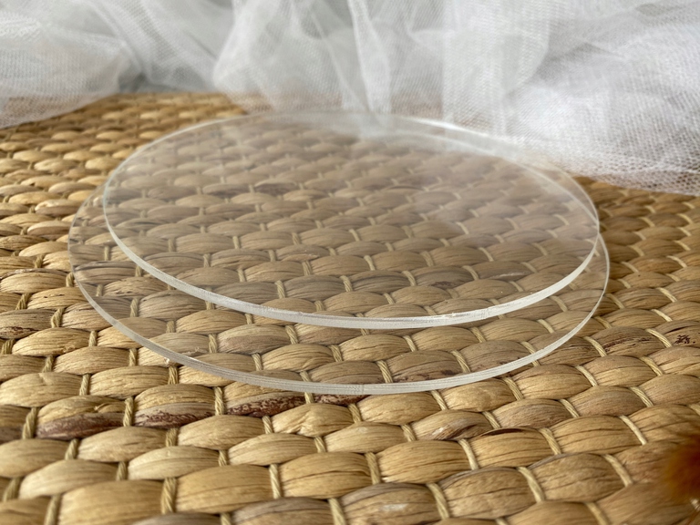 Podkład pod tort 20 cm Plexi bezbarwne (5)