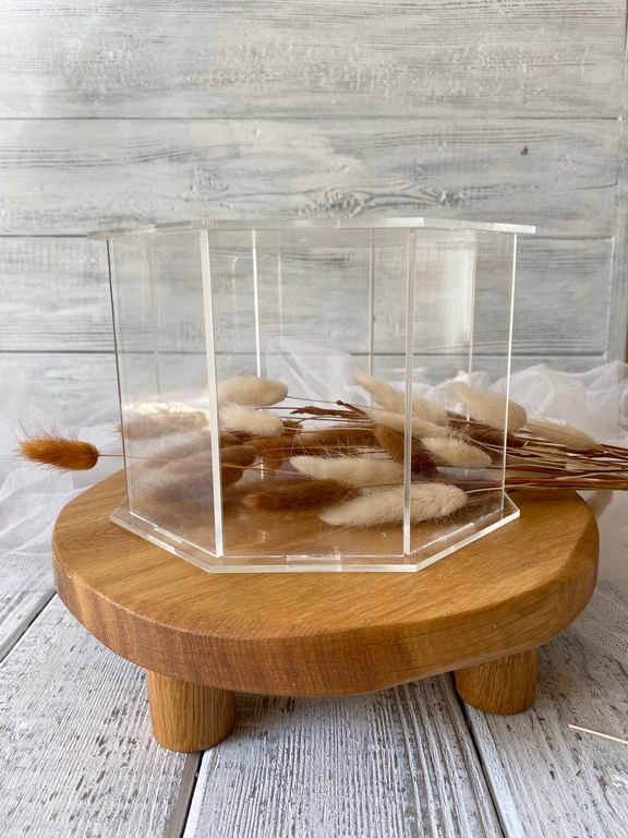 Pudełko na kwiaty.Separator na tort Plexi Bezbarwne 15 cm (7)
